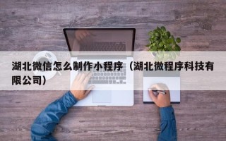 鹿邑湖北微信怎么制作小程序（湖北微程序科技有限公司）